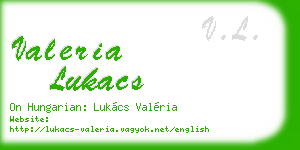 valeria lukacs business card
