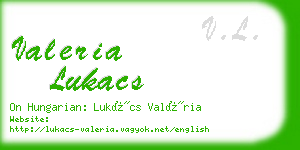 valeria lukacs business card